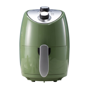 Hot Sale 2.6L Mini Protable Household Smoke-free Fries Machine Electric PFA Round Green Air Fryer